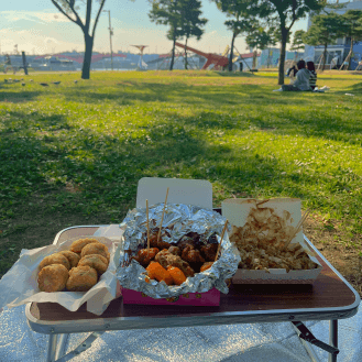 18:00 景色を見ながら夜ごはん 望遠漢江公園 (망원한강공원)